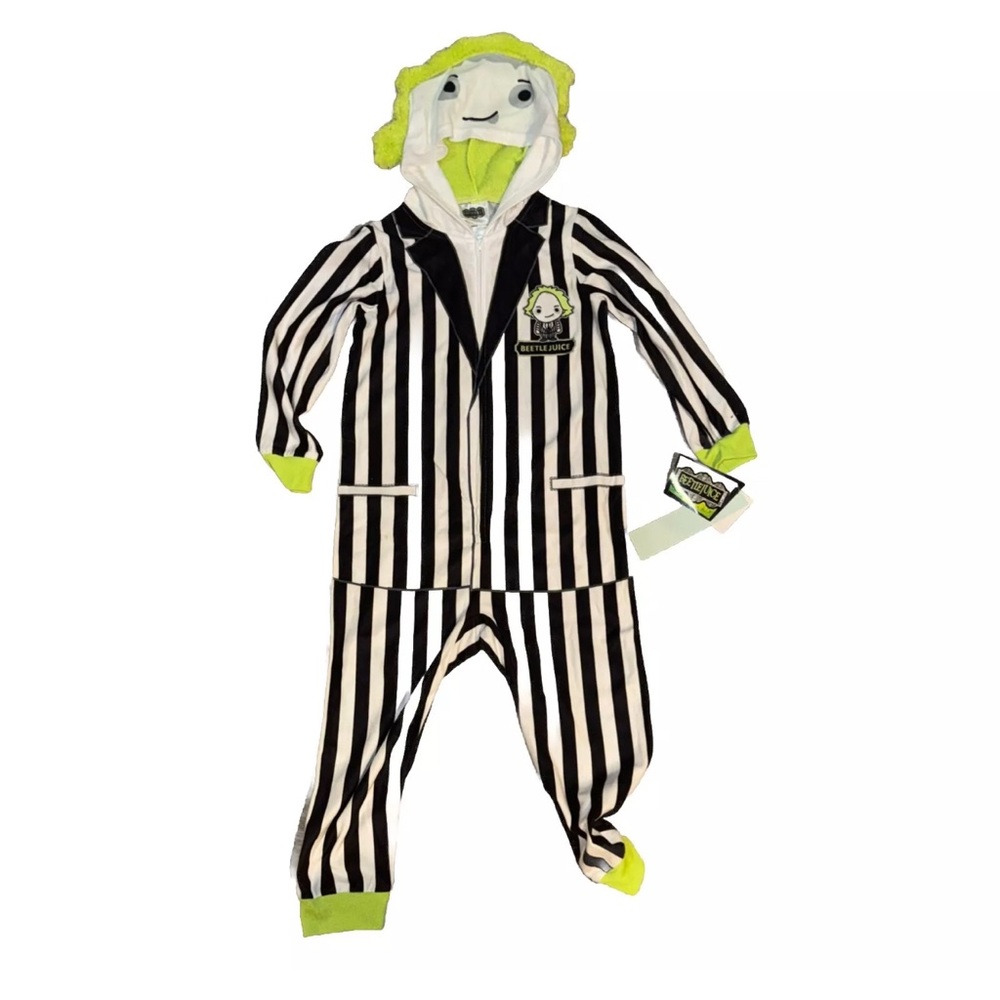 Beetlejuice Striped Hooded Onesie